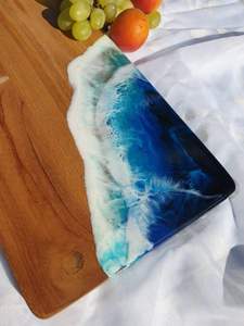 Planche de service en résine motif vague océanique - Product Image 4