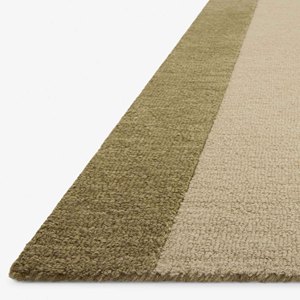 Luxury Olive Green Striped Hand Tufted Wool Rug Neutral Modern Area Carpet Minimalist Home Decor Custom Size Rug Living Room Rug - Product Image 6