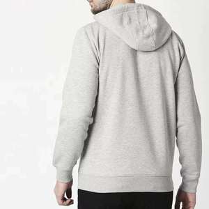 Trendy Solid <b>Zip</b>-<b>up</b> Hoodie <b>Men</b> 100% Cotton <b>Fleece</b> Fabric Digital Printing Embroidered Eco-friendly Breathable Warm Spring Season - Product Image 4