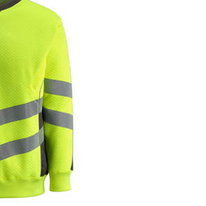 Camiseta de Manga Larga de Alta Visibilidad, Sudadera de Seguridad Reflectante para Hombre, Sudadera Amarilla/Oscura de Alta Visibilidad - Product Image 3