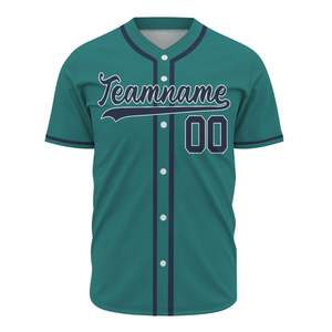 Maillot de baseball personnalisé, impression par sublimation, manches courtes, respirant, séchage rapide, fabricant OEM ODM, vente en gros - Product Image 1