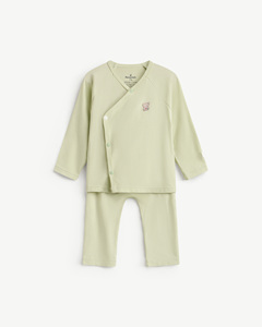 Ensemble 2 pièces pour bébé garçon à manches longues en modal et élasthanne, nouveau-né, ODM Vietnam - Product Image 1