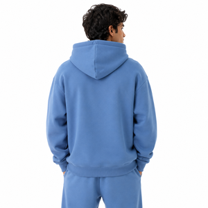 Heavyweight Hoodies <b>Thick</b> <b>Fleece</b> Cotton Sweatshirts Pullover Streetwear Slim Fit Casual Tracksuit Jogger Set Wholesale Supplier - Product Image 3