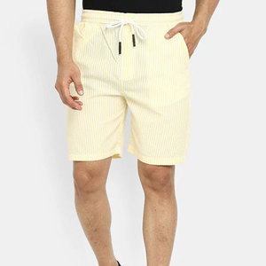 กางเกงขาสั้นลำลองแฟชั่นผู้ชาย ผ้าฝ้าย 100% ลายเรียบ แห้งเร็ว เป็นมิตรกับสิ่งแวดล้อม ระบายอากาศได้ดี น้ำหนักเบา เสื้อผ้าสไตล์ร่วมสมัย - Product Image 1
