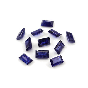 Saphirs bleus naturels de Bangkok, taille baguette calibrée 3x5mm, pierres précieuses naturelles facettées pour la création de bijoux - Product Image 1