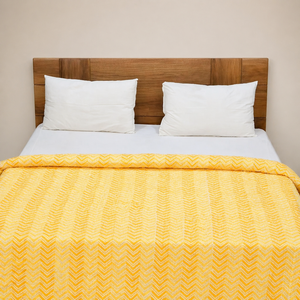 Couette Jaipuri Razai en coton, couvre-lit fait main, couette imprimée au bloc, literie indienne, couette florale, couverture en coton taille King - Product Image 1