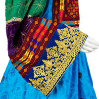 Meilleure robe ethnique tribale Banjara vintage, robe de fête traditionnelle Kutchi afghane/pakistanaise multicolore, robe Kutchi