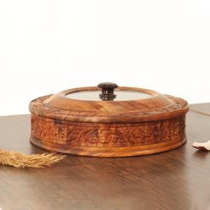 Decorative Wooden Spice Organizer <b>Box</b> with Multiple Compartments for <b>Herbs</b> Seasonings and Kitchen Storage kitchen spice organize - Product Image 4