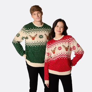Suéter Unisex Casual de Navidad con Cuello Redondo, Tejido de Punto, Jersey de Invierno Festivo, 100% Acrílico, Diseño Personalizado, Suministro de Suéteres - Product Image 2