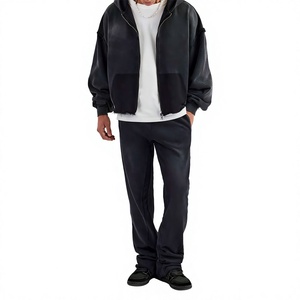 Conjunto de Sudadera con Capucha y Pantalones Deportivos Personalizados de Invierno, Estilo Vintage, 100% Algodón Grueso, Unisex - Product Image 4
