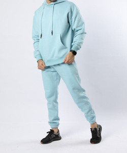 เสื้อฮู้ดผู้ชายสีฟ้าอ่อน แขนยาว สีพื้น ผ้าฟลีซโพลีเอสเตอร์ 100% ระบายอากาศได้ดี ทรงปกติ ใส่ได้ในฤดูหนาว - Product Image 4