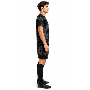 Maillots de football personnalisés respirants, légers et à séchage rapide, uniformes d'équipe pour hommes, 100% polyester, manches courtes, col en V, été - Product Image 2