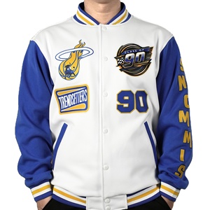 Custom Versity Letterman Wool Leather Cotton <b>Heat</b> Windproof Stand Collar <b>Jackets</b> - Product Image 1