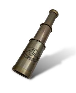 Telescopio Decorativo de Tres Tubos, Diseño Clásico de Latón y Cuero, Ligero y Multiusos para Escritorio, Estante, Oficina, Hogar - Product Image 2
