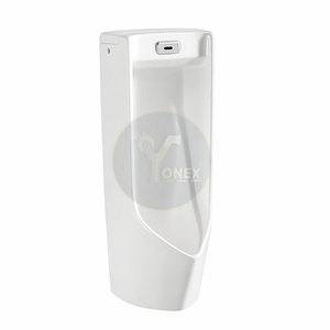 Urinoir commercial automatique à capteur mural en céramique blanche pour hommes, sans contact, économiseur d'eau - Product Image 1