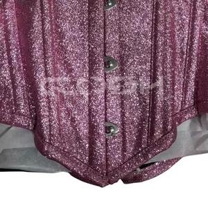 Corsé Sexy con Lentejuelas Rosas Brillantes, Top Glamuroso para Fiestas y Eventos Nocturnos - Product Image 6