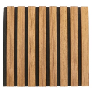 Panneaux muraux acoustiques modernes en lattes de bois avec support insonorisant pour la décoration intérieure, les bureaux, les studios et les maisons - Product Image 1
