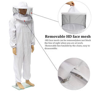 Traje de Apicultura Completo con Velo Ventilado, Unisex para Adultos, Transpirable, de Algodón, Chaqueta y Pantalón - Product Image 2