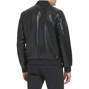 Blouson de motard en cuir véritable pour homme, coupe ajustée, vêtement d'extérieur d'hiver, mode décontractée, logo frontal, qualité supérieure, imperméable et respirant - Product Image 6
