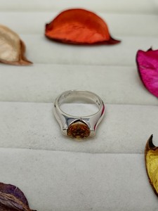 Bague en Quartz Jaune Céleste Élégante, Bijou en Cristal, Cadeau Tendance pour Femmes et Filles, Bague de Fiançailles Unique - Product Image 3
