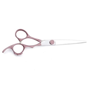 Ciseaux de coiffure professionnels, lame en acier inoxydable, manche rose, longs, pour droitiers, pour usage en salon - Product Image 4