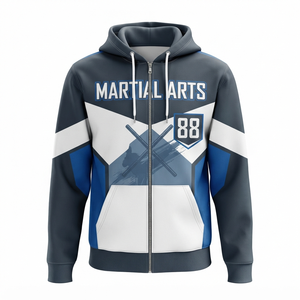 เสื้อฮู้ดซิปอัพ Ultimate 74 สำหรับผู้ชาย ดีไซน์สปอร์ต ระบายอากาศได้ดี ผลิตจากโพลีเอสเตอร์ พร้อมดีไซน์สีสันตัดกัน - Product Image 5