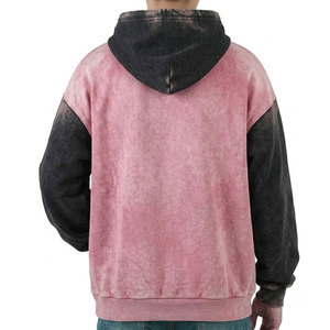 เสื้อฮู้ดดี้ผู้ชายไซส์ใหญ่พิเศษ รุ่นขายดี ผ้าหนานุ่ม ล้างสีแบบแอซิดวอช ซันเฟด พร้อมปักโลโก้ตามสั่ง สไตล์วินเทจ ขาดๆ แบบซันเฟด - Product Image 2