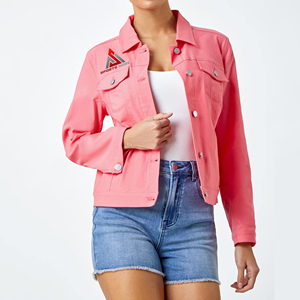 OEM Women's <b>Denim</b> Jackets Women Casual Jean Fall Jacket <b>Denim</b> Button Up <b>Coat</b> Slim Fit Jackets - Product Image 6