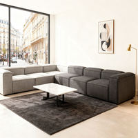 Conjunto de Sofás Seccionales Contemporáneos Cuadrados con Diseño Ajustable y Duradero para Uso de Lujo en Hoteles y Salas de Estar