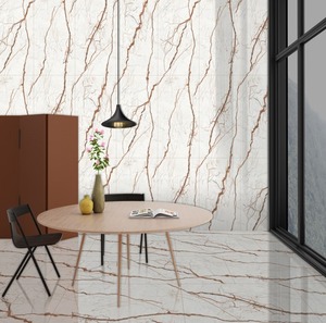Carreaux de sol et de mur intérieurs en porcelaine Modern Golden Web Endless, texture mate solide, 60x120cm, résistants aux acides, antidérapants - Product Image 1