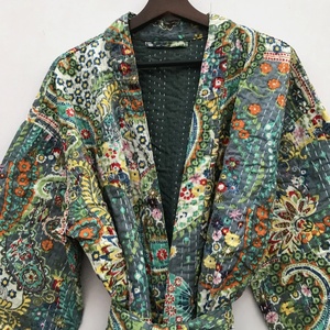 Nouvel arrivage de veste Kantha israélienne en coton Manteau de veste Kantha matelassé Manteau de veste bohème toutes saisons pour femmes - Product Image 3