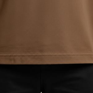 T-shirt pour homme en polyester/coton marron, col rond, coupe classique, motif décontracté, manches courtes, respirant, jersey écologique - Product Image 5