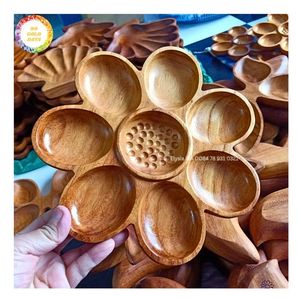 ชามไม้ธรรมชาติรักษ์โลก แกะสลักด้วยมือ จานเสิร์ฟรูปทรงเห็ด ของตกแต่ง ขายส่ง ภาชนะสำหรับครัวและบ้าน - Product Image 2