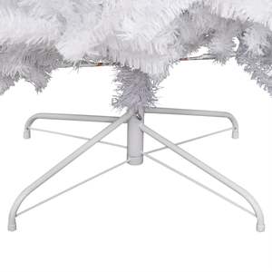 Arbre de Noël artificiel moyen blanc en PVC et métal avec charnières - Product Image 4