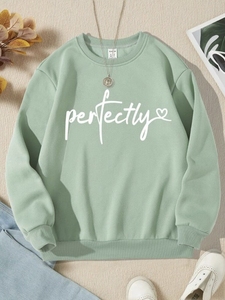 เสื้อสเวตเชิ้ตคอกลมสีชมพูสำหรับผู้หญิง พิมพ์ลายหัวใจ ผ้าฝ้าย 100% ทรงปกติ ใส่สบายๆ ในฤดูใบไม้ร่วง แขนยาว - Product Image 3