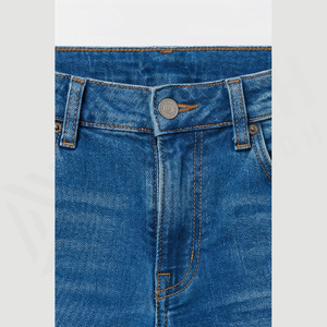 2025 elegante cintura media Slim Straight Fit Plus Size Men Denim Jeans sólido invierno otoño bolsillos diseño pantalones al por mayor - Product Image 5