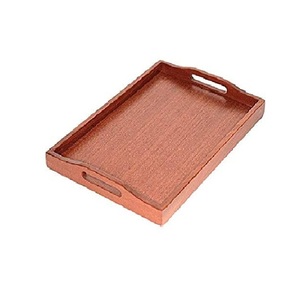 Plateau de service en bois moderne et écologique avec poignées, forme rectangulaire, personnalisable pour la maison et les hôtels, fait main - Product Image 2