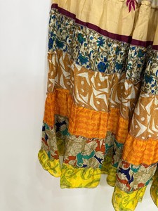 Nouvelle jupe évasée à volants pour femmes, jupe en soie d'été, jupe longue maxi - Product Image 5