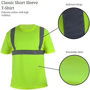 2026 New Custom High Quality New Safety <b>Shirt</b> for Men O-neck T-<b>shirt</b> Reflective Work T <b>Shirt</b> Quick dry Work Wear Safety <b>Shirts</b> - Product Image 2