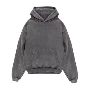 Sudadera con Capucha Unisex de Alta Calidad para Invierno, Bordada, Lavado Ácido, Estilo Vintage, Forro Polar Ecológico, Talla Grande, Venta al Por Mayor - Product Image 1