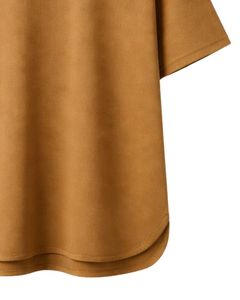 Camiseta Oversize Personalizada Color Mostaza para Hombre, con Dobladillo Curvo, Hombros Caídos, Cuello Redondo, Algodón Liso, Estilo Urbano, Camiseta de Verano - Product Image 6