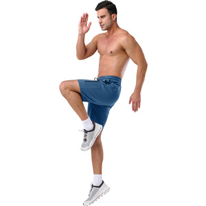 Shorts personnalisés avec logo pour hommes, tissu léger anti-rides en coton, nylon et élasthanne, taille élastique, style jogger. - Product Image 5