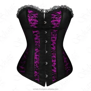 Corsetto da sposa Vintage in Burlesque rosso corsetti ricamati in pizzo XS overbut corsfo Sexy per festa di nozze sera Clubwear