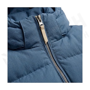 Hooded Quilted Waterproof <b>Bubble</b> Jacket Black Full Sleeve Winter Windproof Cotton Shell Knitted Fabric Polyester Filling Stand - Product Image 4