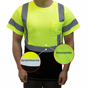 Gilet de sécurité haute visibilité personnalisé avec logo OEM, manches courtes, pour travaux de construction, en polyester et coton, vêtements de sécurité réfléchissants - Product Image 5