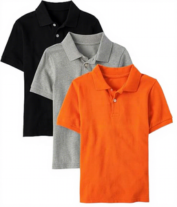 เสื้อโปโลชายสีพื้น แขนสั้น ทรงปกติ สไตล์ลำลอง ผ้าฝ้าย 100% คอเสื้อแบบถัก - Product Image 1