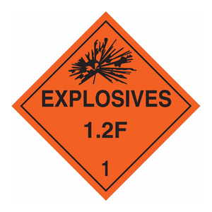 Panneau de signalisation de sécurité Brady Explosives 12F 1, haute visibilité, résistant aux intempéries, en acier, pour zones dangereuses intérieures/extérieures - Product Image 3