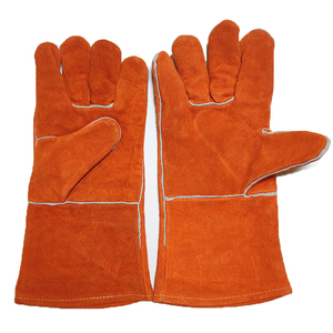 Gants de soudage en cuir de vachette pleine fleur, ignifuges, résistants à la chaleur, personnalisés pour hommes et femmes, gants de sécurité robustes - Product Image 5