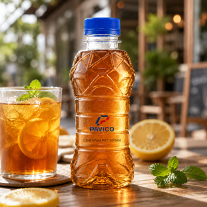 Botella de Agua PET Transparente Personalizada de 300 ml, Botella de Bebidas de Plástico Facetada con Tapa de Rosca Azul, Fábrica en Vietnam - Product Image 3