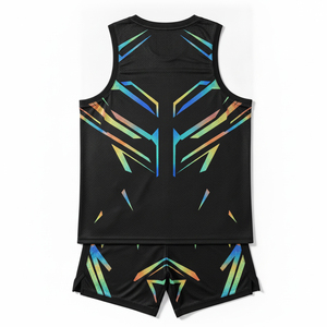 Uniformes de baloncesto sublimados personalizados al por mayor, conjuntos de calidad profesional, multicolor, transpirables y de secado rápido. - Product Image 4